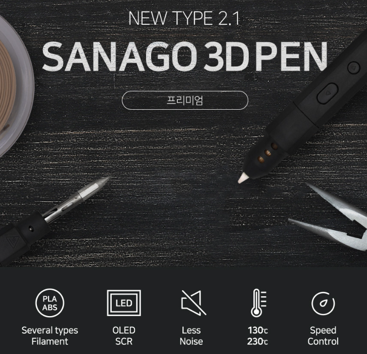 SANAGO New Sanago Premium 3D Pen Set 3 type Module Replaceable Artists