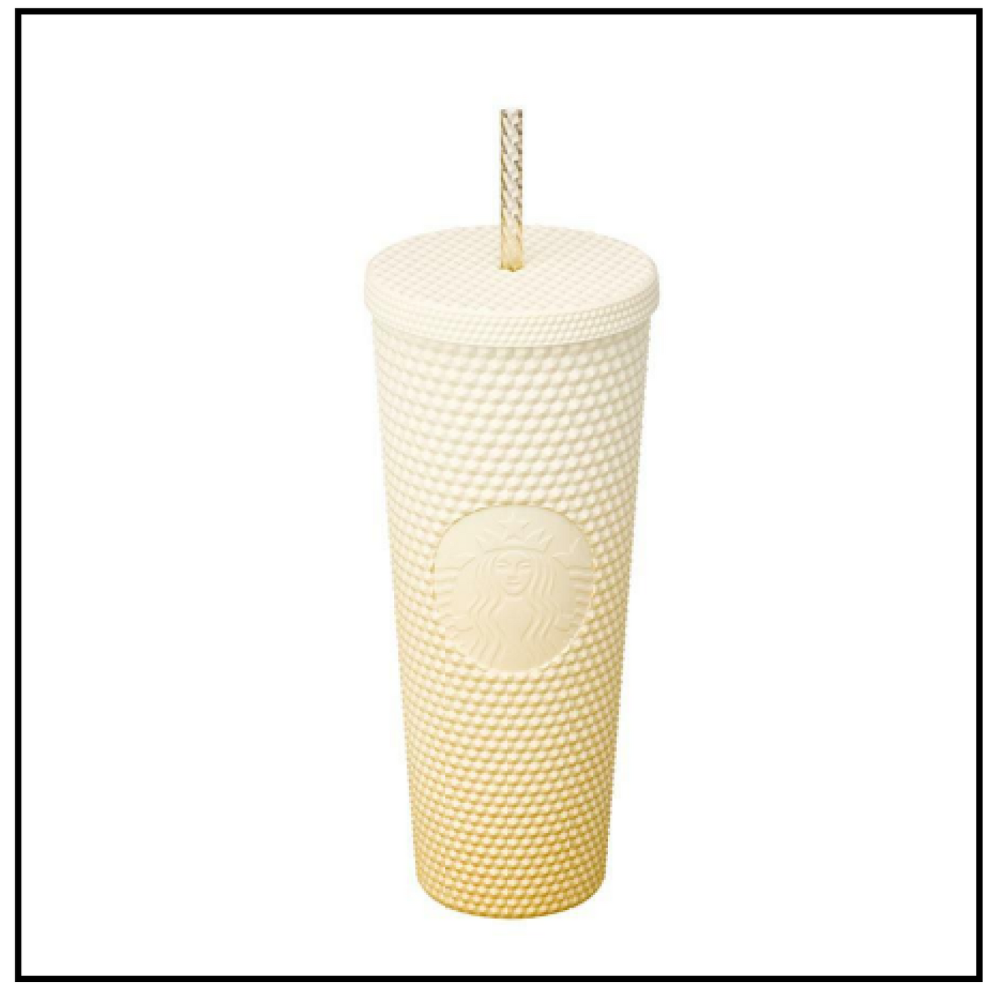 STARBUCKS KOREA 2023 * X-mas stud gold coldcup 710ml