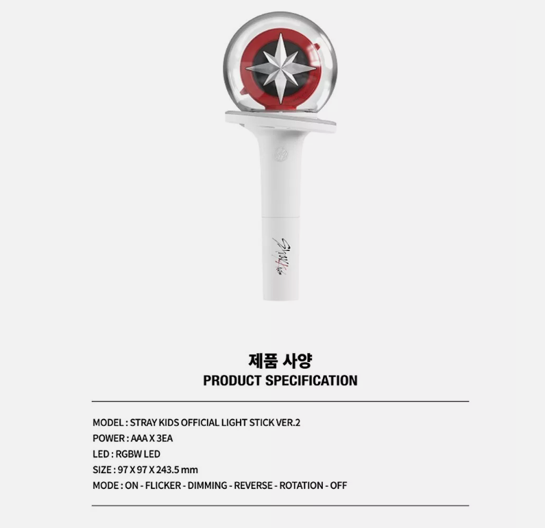 STRAY KIDS OFFICIAL LIGHT STICK VER.2 FANLIGHT MD GOODS New 100% Authentic