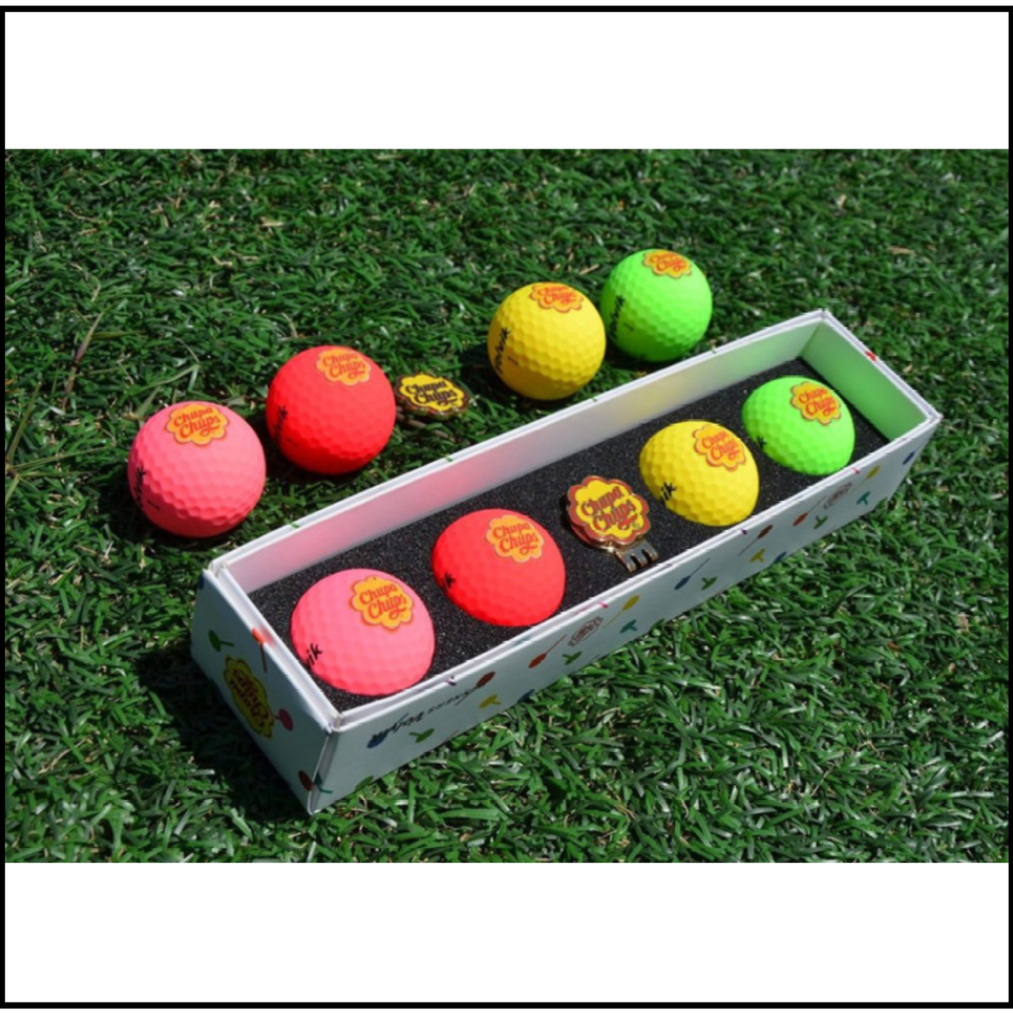Volvik x Chupa Chups Collable Color Golf Ball 4 PCS SET
