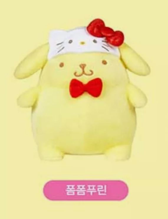 Sanrio Characters Hello Kitty 50th Anniversary Plush Doll Pompompurin Mideum