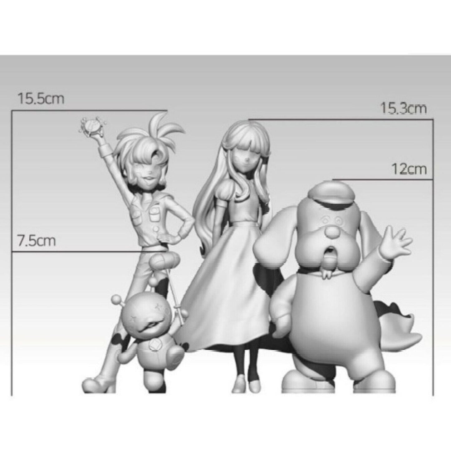 Paul's Miraculous Adventures 4Type Figure Set - Paul Nina Pakkun Doppe