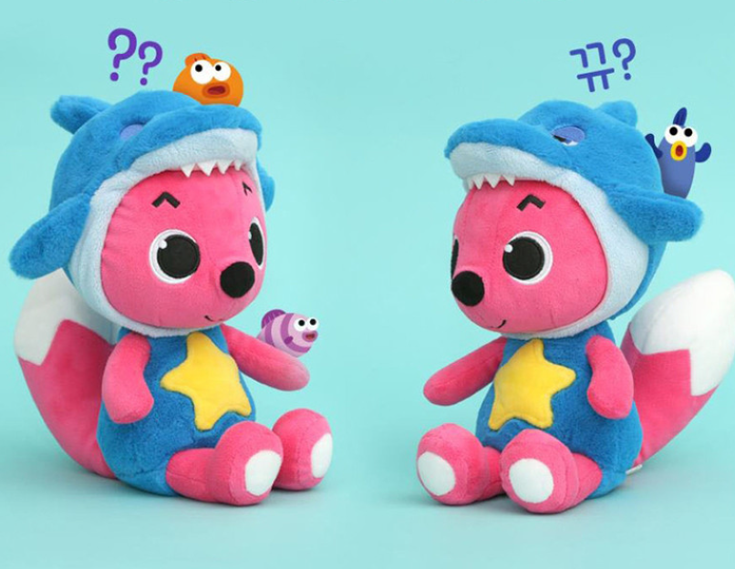 Pinkfong Wonder star Plush Doll Shark Pinkfong 30cm TV Character Korean Toy