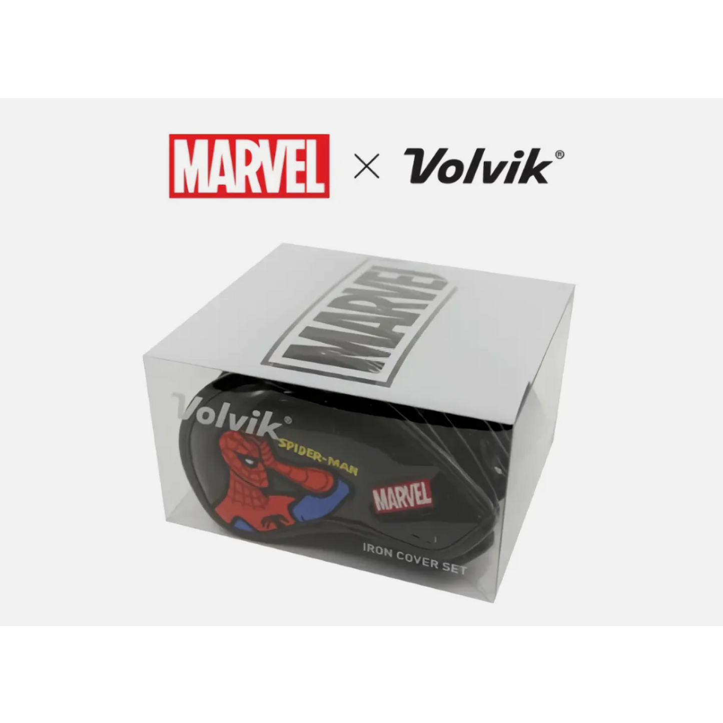 New Volvik Marvel Spider Man Golf Iron Head Cover 9Pcs Glove for Club Authentic