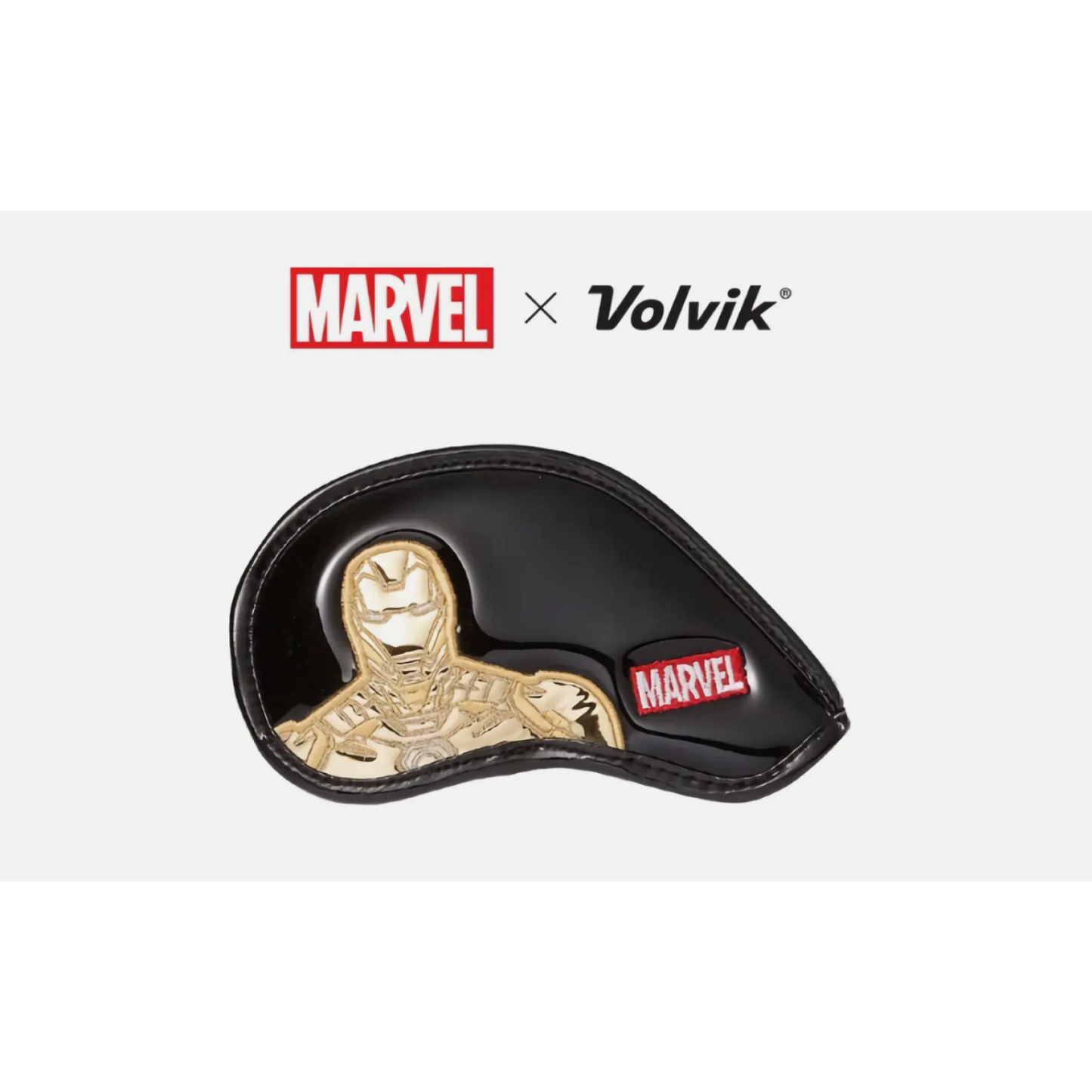 New Volvik Marvel Golf Ironman Iron Head Cover 9Pcs Glove for Club Authentic