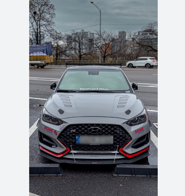 Front Grille Emblem H Logo for Hyundai Kona N 2022 2023 Matte Black Authentic