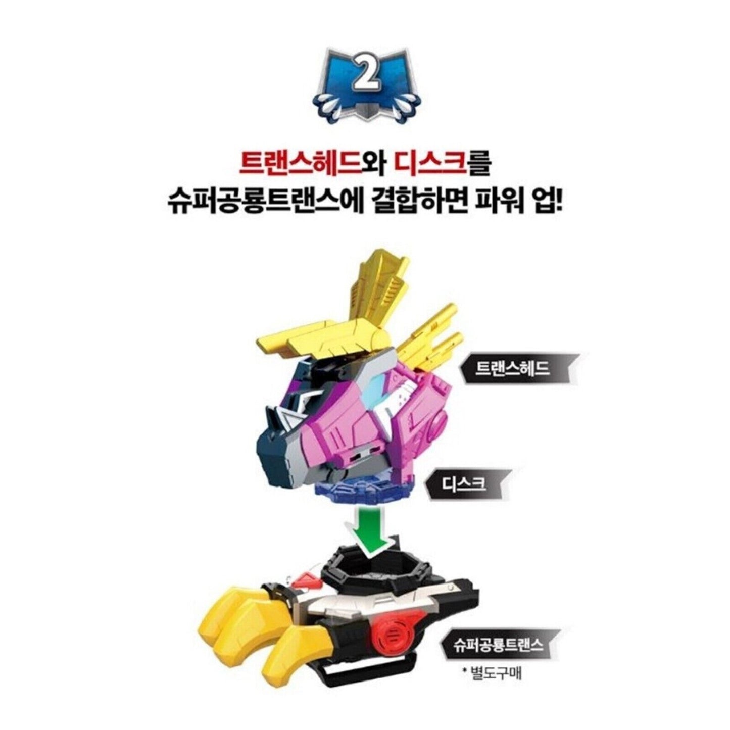 Miniforce Super Dino Power TRANS HEAD TRIX Transformer Robot Figure Toy