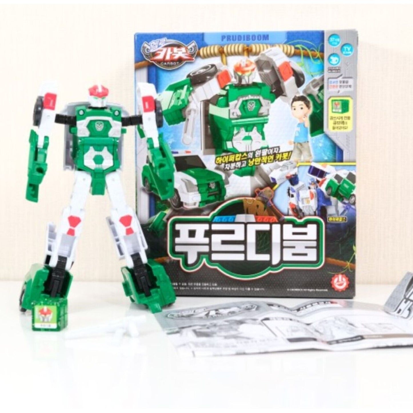 Hello Carbot PRUDIBOOM * Transformer Robot Police Car Action Figure Korean Toy