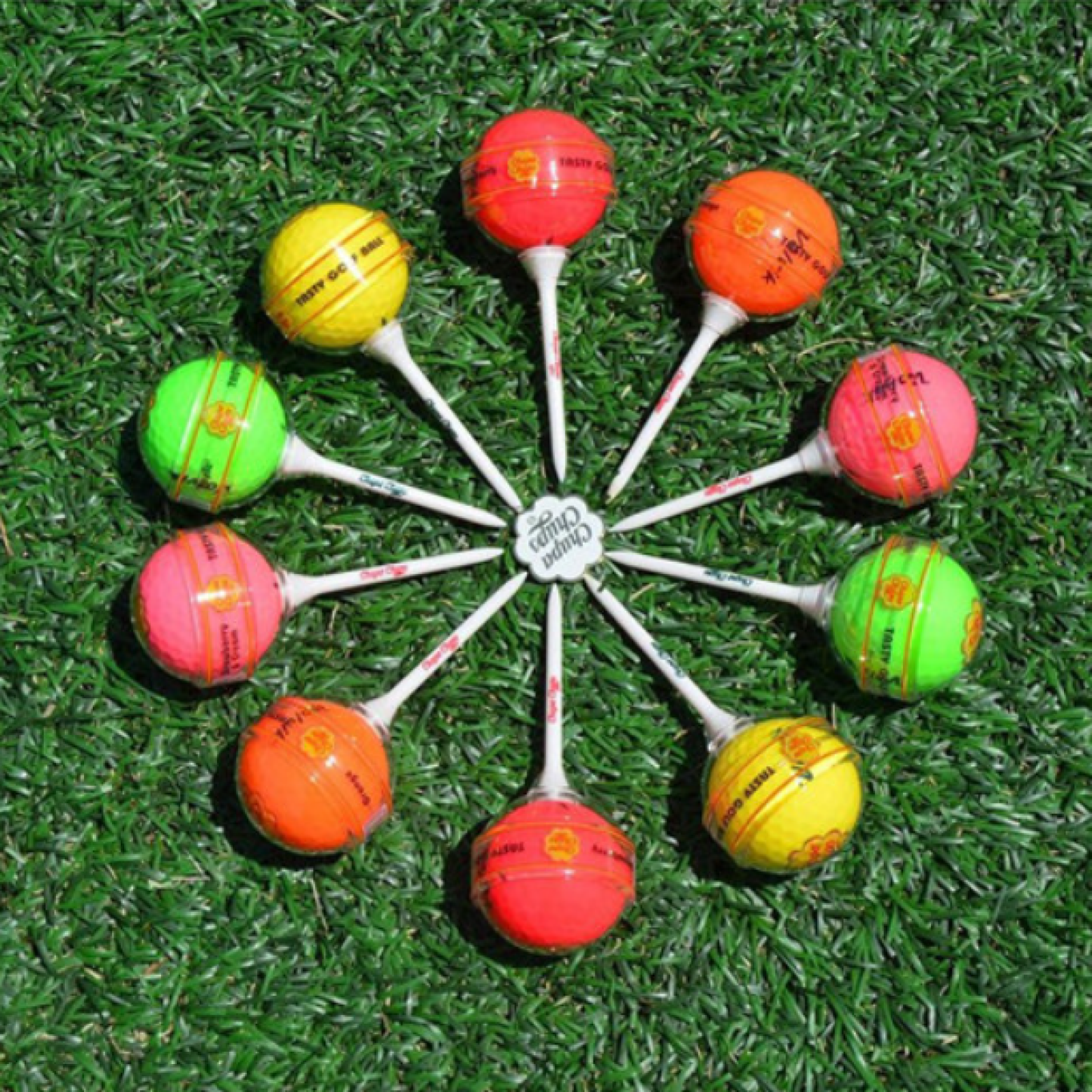 Volvik Premium Ball x Chupa Chups 5 Color Golf Ball Stick candy