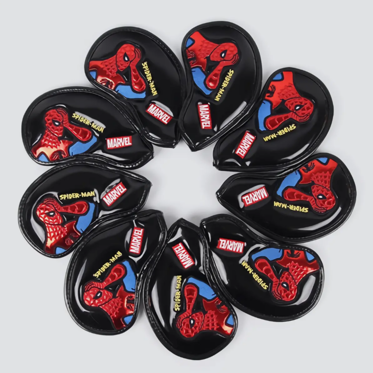 New Volvik Marvel Spider Man Golf Iron Head Cover 9Pcs Glove for Club Authentic