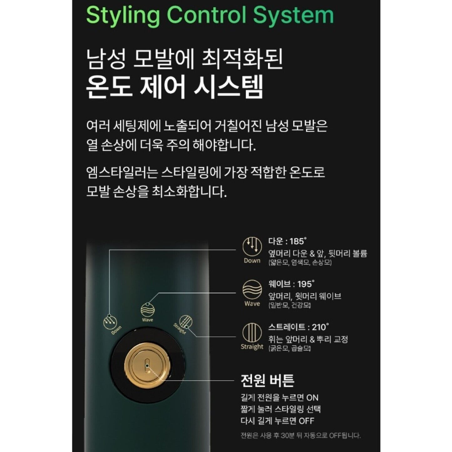 FOR : BEAUT M-Styler AX FB223 Men's All-in-One Hair Curling Iron Volume Wave