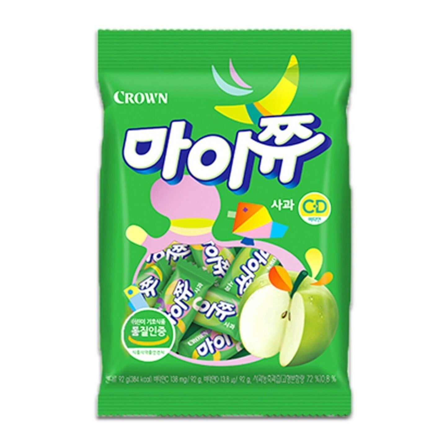 CROWN MYCHEW 72g (Apple Flavor) Korean Chewing Candy Soft Sweets Gummy Snacks