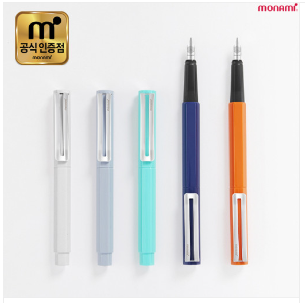 MONAMI 153 Neo Fountain Pen Set Package F NIP 5 Colors / Korea