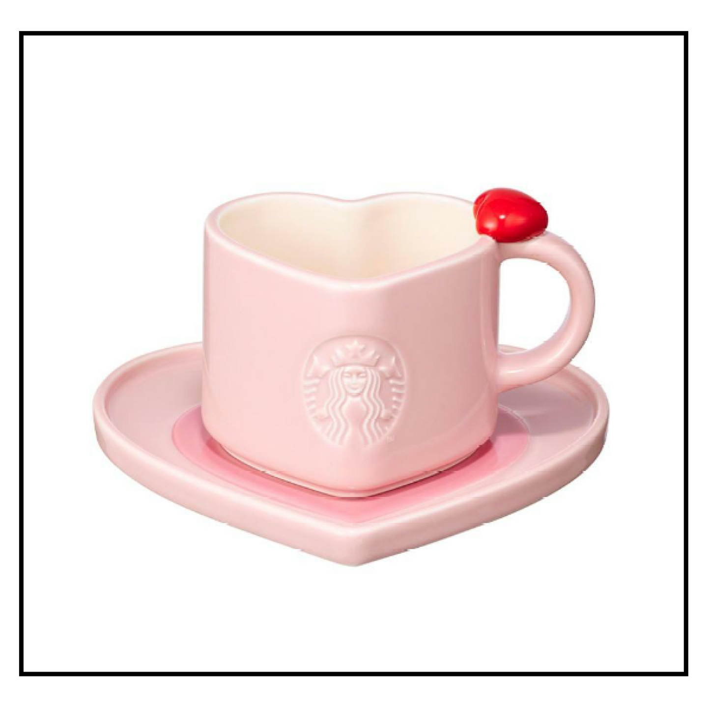 Starbucks Korea 2024 * Be Mine Heart Mug&Saucer 237ml Valentine's Day Promotion