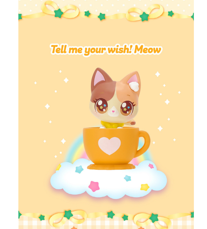 WishCat Figure LATTEMEOW Korean Animation Wish Cat Toy 2024 New