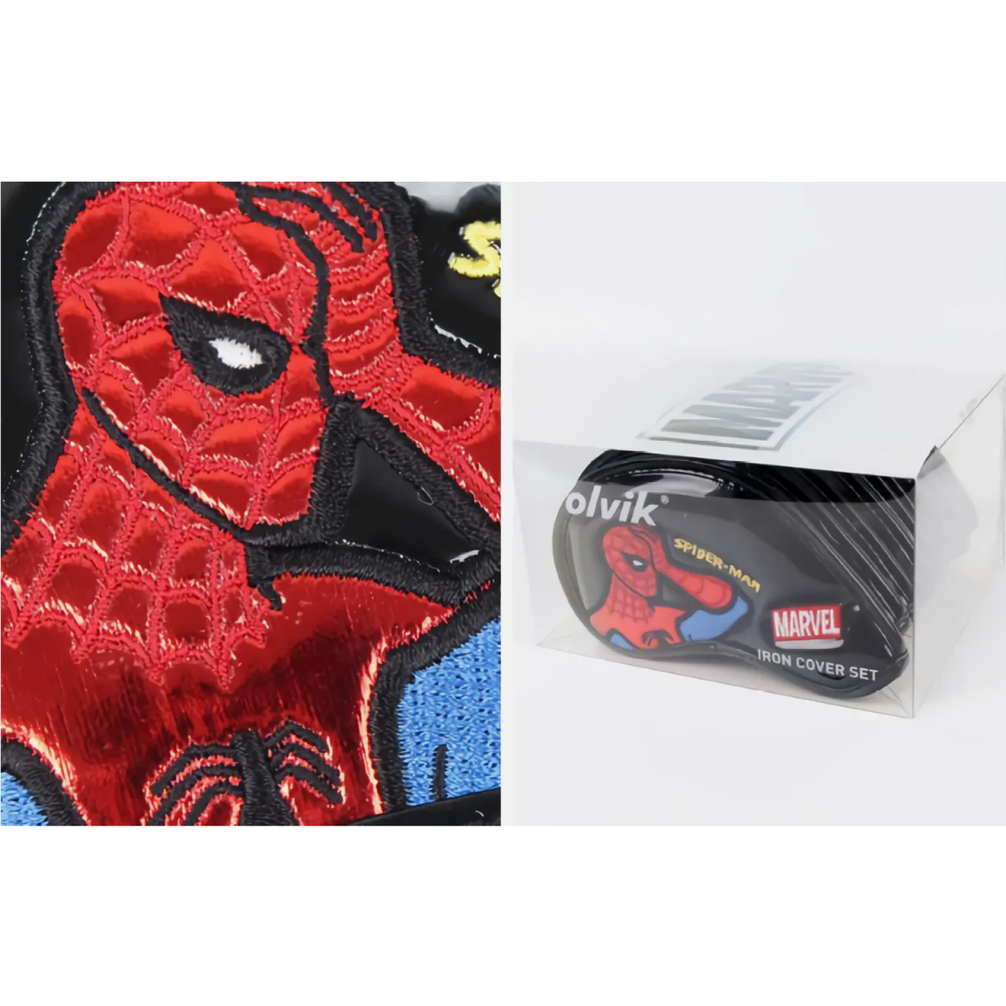 New Volvik Marvel Spider Man Golf Iron Head Cover 9Pcs Glove for Club Authentic