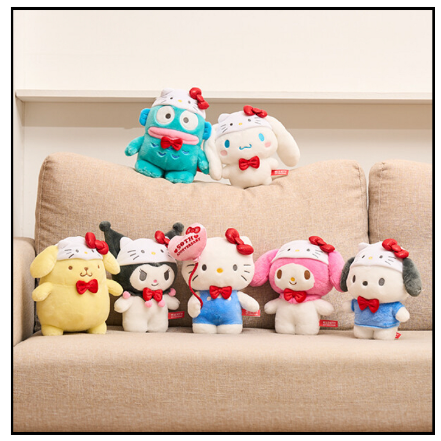 Sanrio Characters Hello Kitty 50th Anniversary 7 Type M Size Plush Doll / In Box