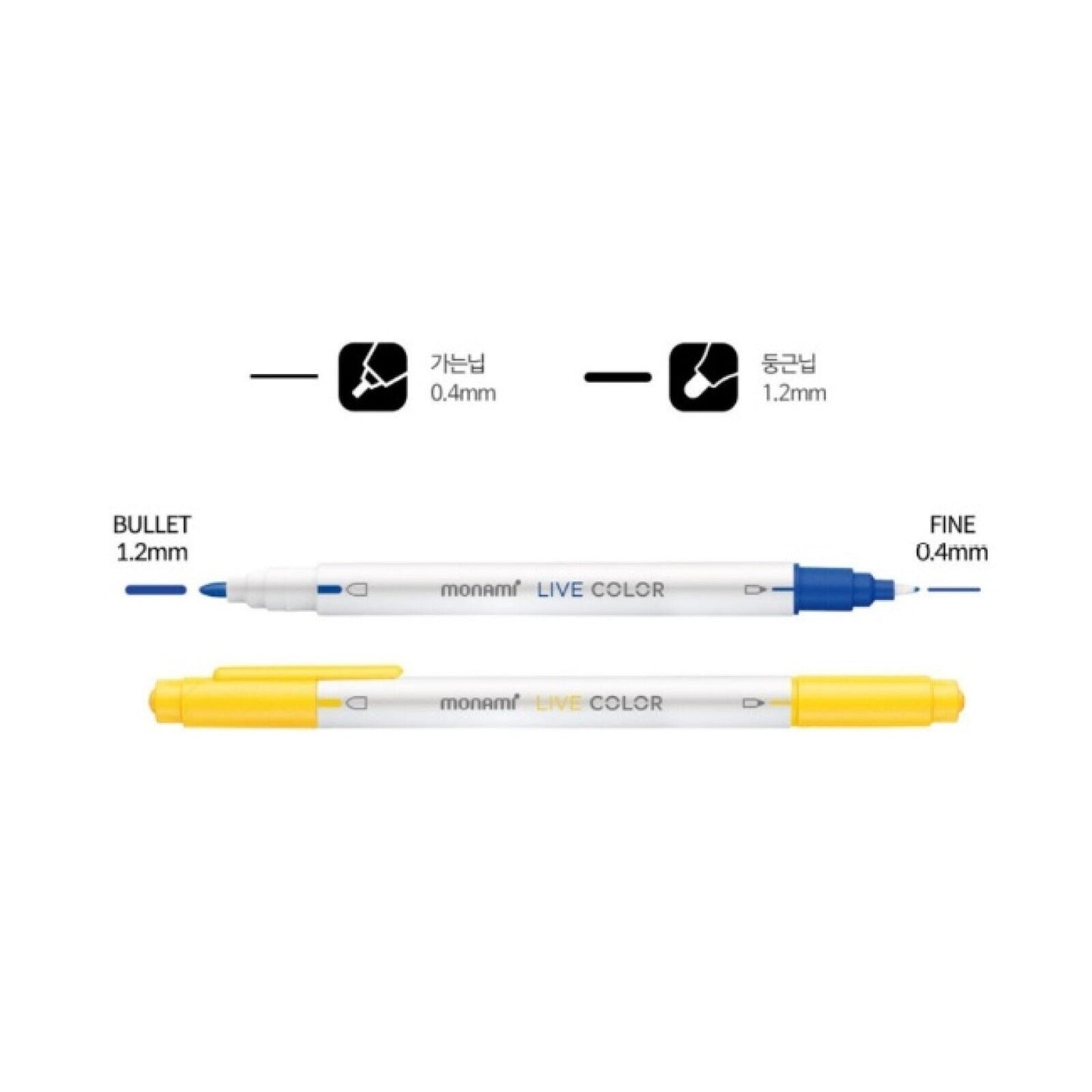 Monami Live Color Water-based Double-sided Marker Pen 36 Colors Set