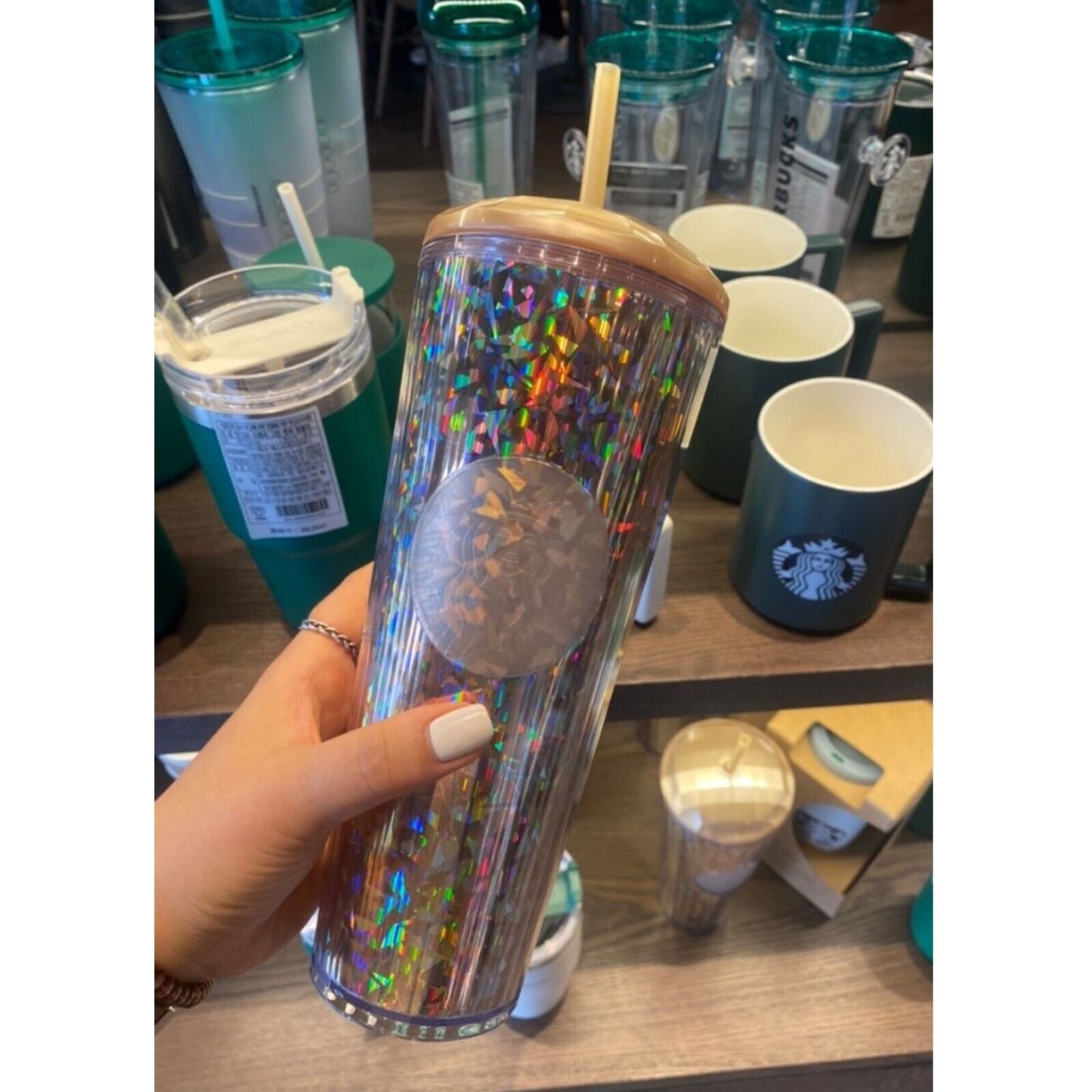 Starbucks 2022 Korea Limited * Gold Calidoscope Cold Cup Coldcup 710ml