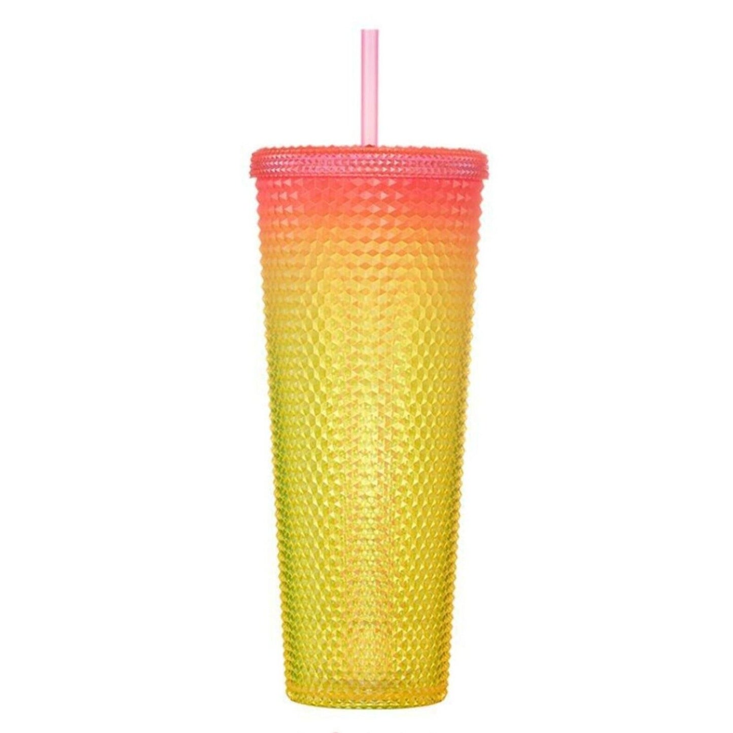 Starbucks 2022 Korea Limited* 22 Summer Stud Pink Yellow Cold Cup 710 ml coldcup