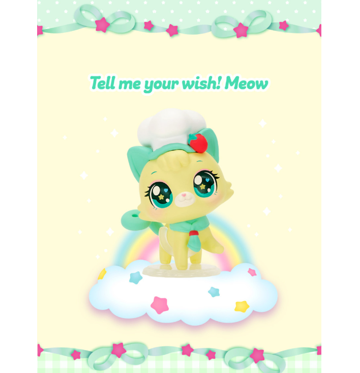 WishCat Figure CREAMEOW Korean Animation Wish Cat Toy 2024 New