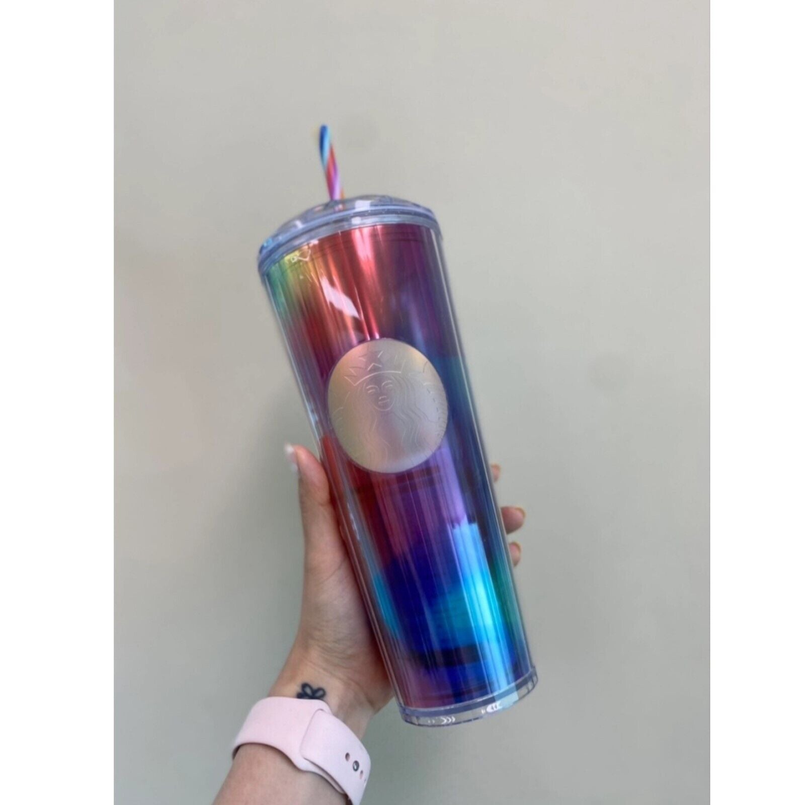 Starbucks Korea Limited * Rainbow Kaleidoscope Cold Cup 710ml 2022 Summer 24oz