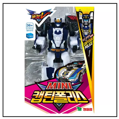 TOBOT V Mini Captain Police Transformer Robot Figure Korea Toy New