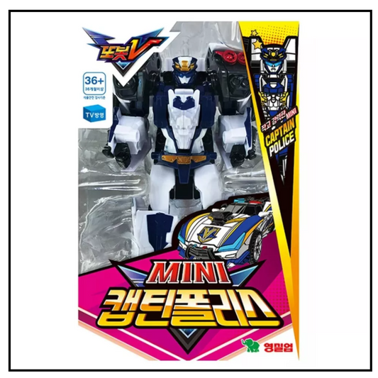 TOBOT V Mini Captain Police Transformer Robot Figure Korea Toy New