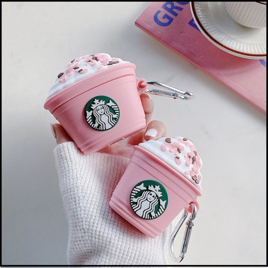 VICHELLE Cherry Blossom STARBUCKS Drink Airpods Silicone Case