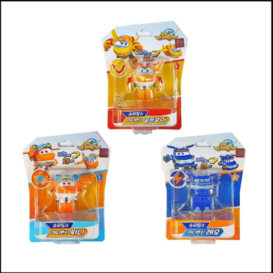 Super Wings Season 5 Mini GOLDEN BOY, LEO, SUNNY Transformer Robot Figure Toy
