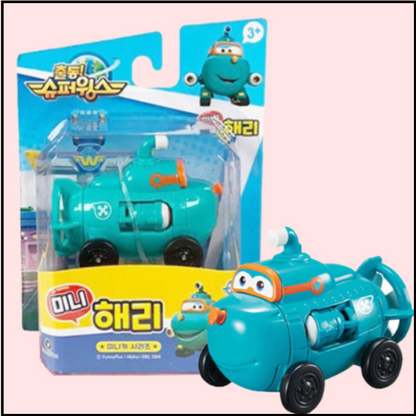 Super Wings Season 4 Mini Transformer SPARKY REMI ROVER WILLIE Korean Toy