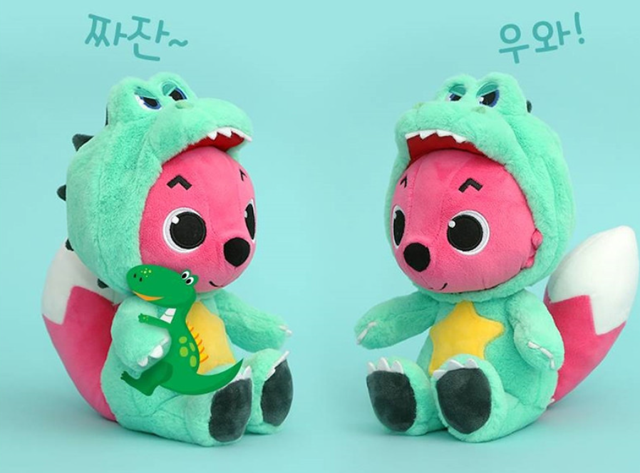Pinkfong Wonder star Plush Doll Dino Pinkfong 30cm TV Character Korean Toy