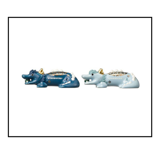 STARBUCKS KOREA 2024 * new year Blue Dragon Ceramic Cutlery Rest Set