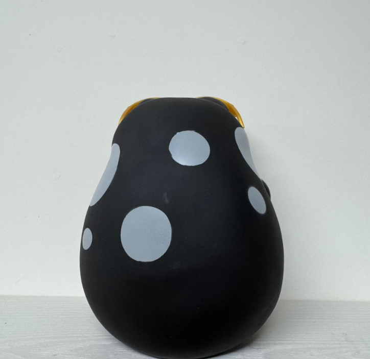 Hite Jinro Official Black Frog Toad Toy Figure Black Gold Color Korean Soju