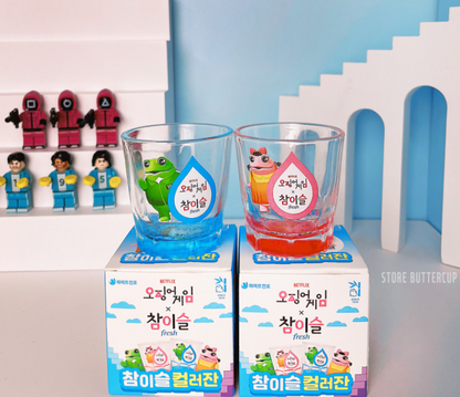 Squid Game Younghee Jinro Chamisul Soju Korean Drinking Game Toy Figure & 1 Cup