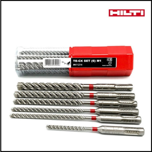 HILTI Hammer Drill Bit Set SDS-Plus TE-CX Set of 6 M1