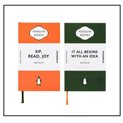 Starbucks Korea 2024 Autumn PenguinBooks Note Set (2P)