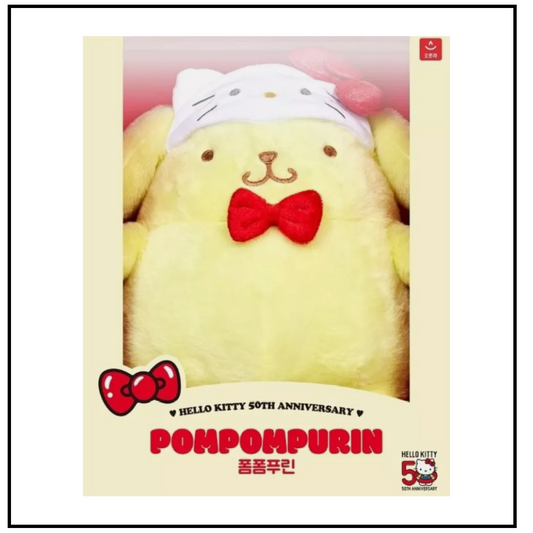 Sanrio Characters Hello Kitty 50th Anniversary Plush Doll Pompompurin Mideum