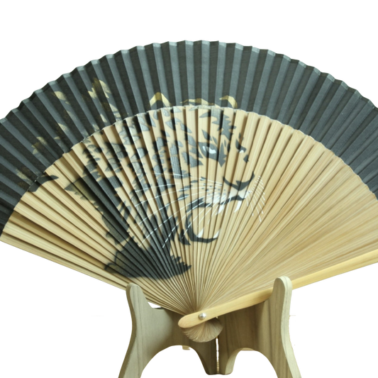 Folding Silk Hand Fan Tiger Dragon 4 Types Oriental Hand-painting Korean Crafts