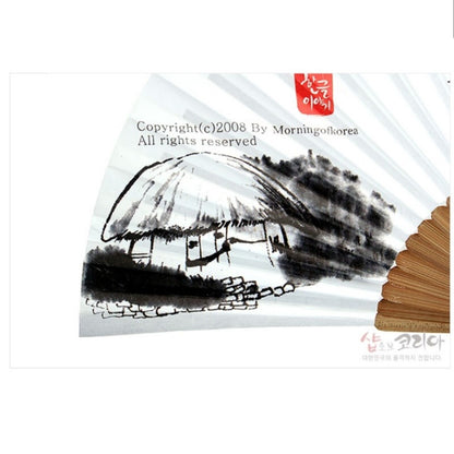 [ *Korean Traditional Crafts] Folding Hand Fan Korean Paper Southward Design