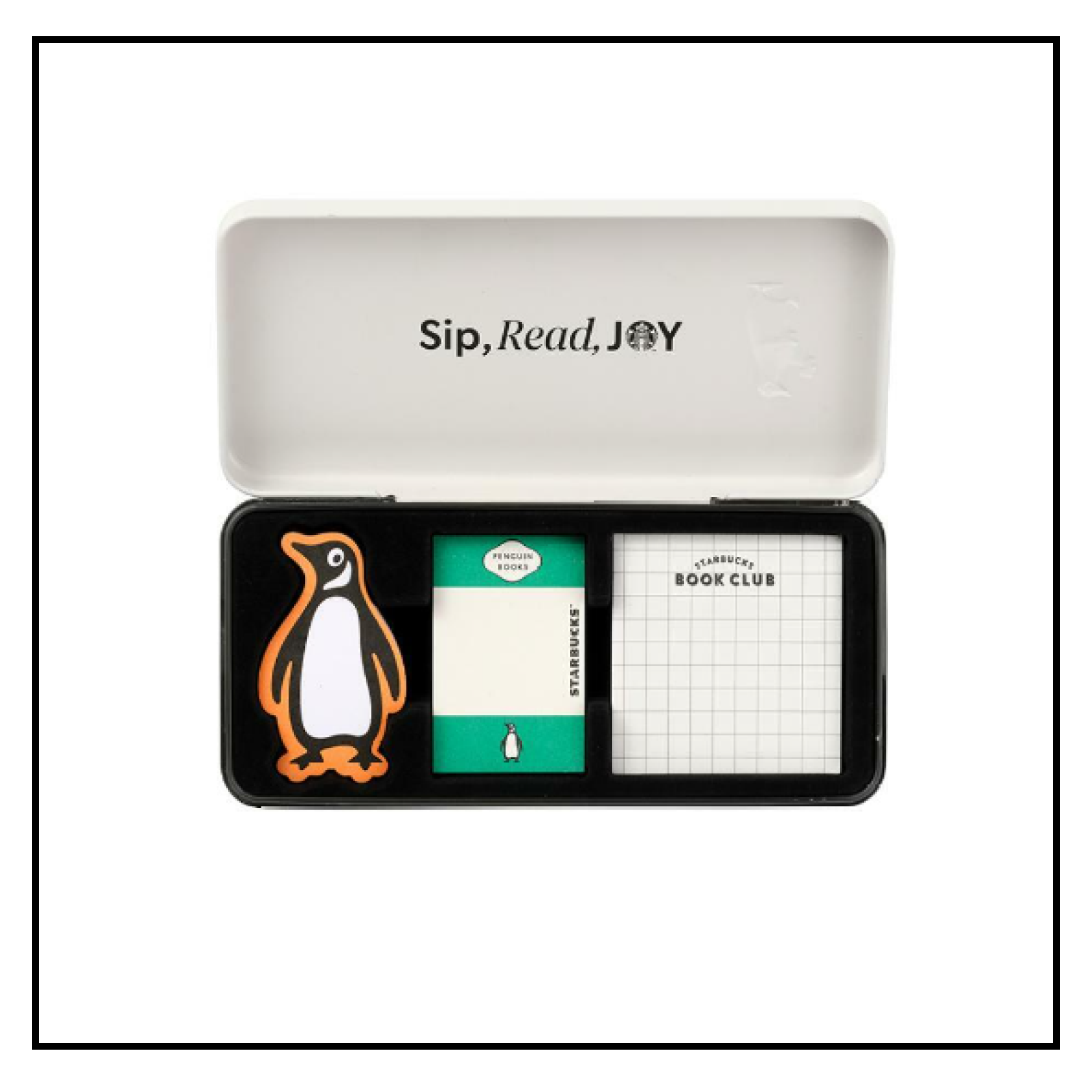 Starbucks Korea 2024 Autumn PenguinBooks Tin Case(Sticky Note)