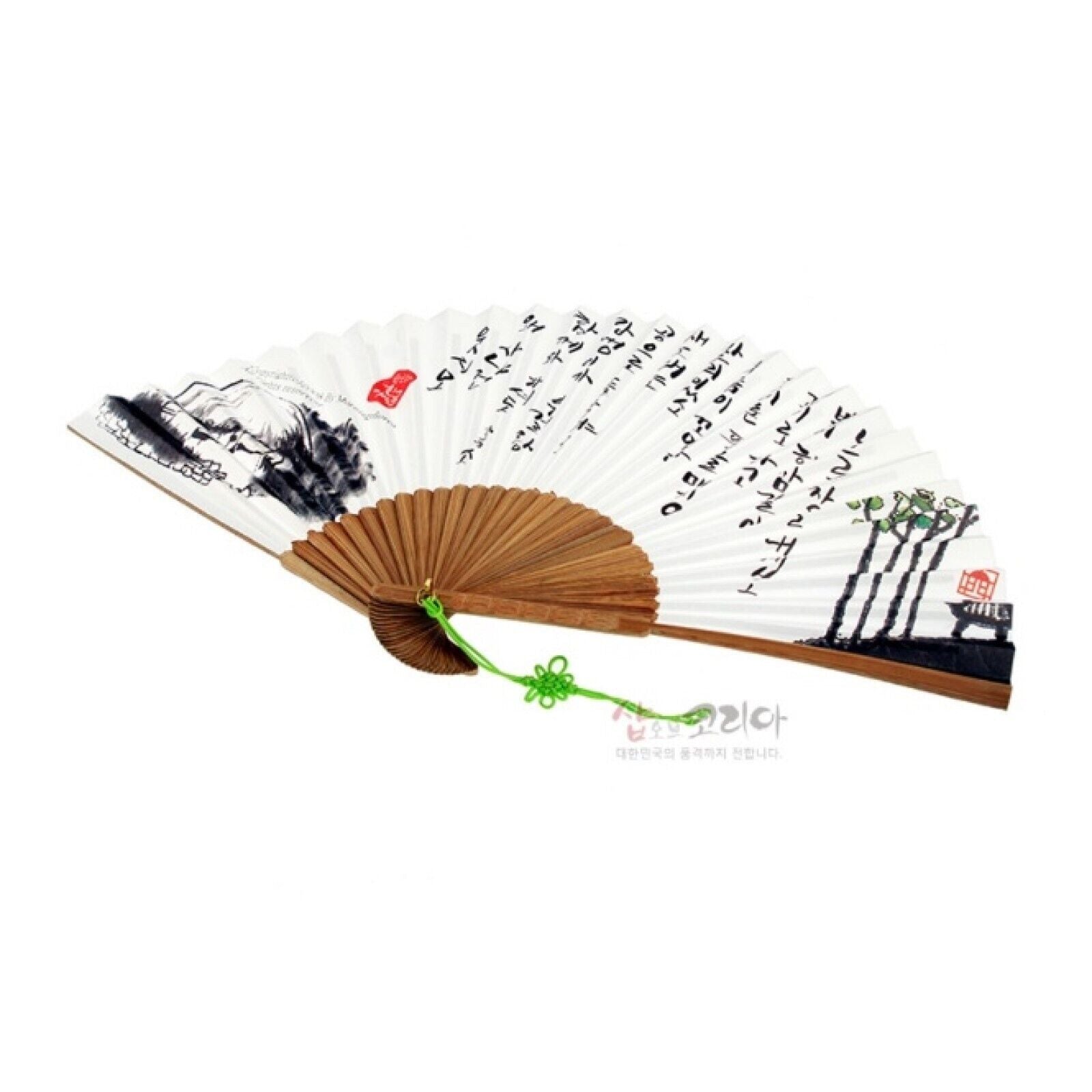 [ *Korean Traditional Crafts] Folding Hand Fan Korean Paper Southward Design