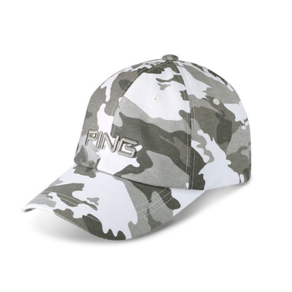 PING 2023 New Premium Golf Hexagonal Camo Caps for Men Adjustable Hats Visor