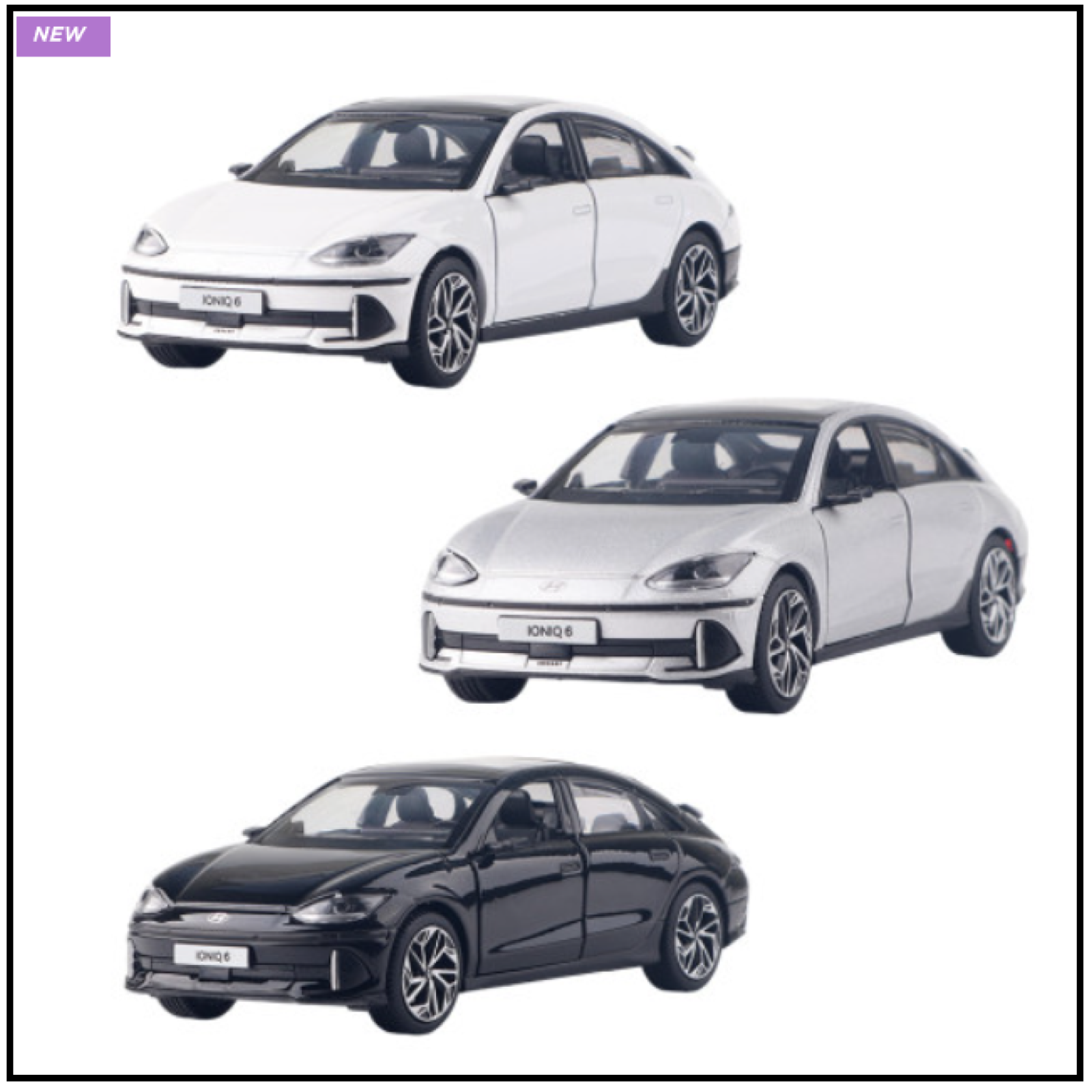 Hyundai * IONIQ 6 * 1:38 Miniature Diecast model Display Car Toy