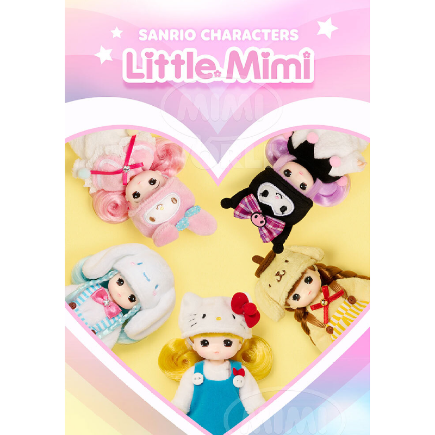 [ 6 Character *] Sanrio Characters x Little Mimi 6 Styles Figure Doll Korean Toy