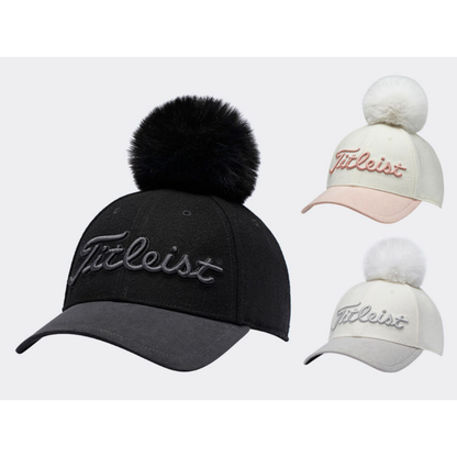 Titleist Golf Hat Woman's POM POM WOOL Cap 3 Color