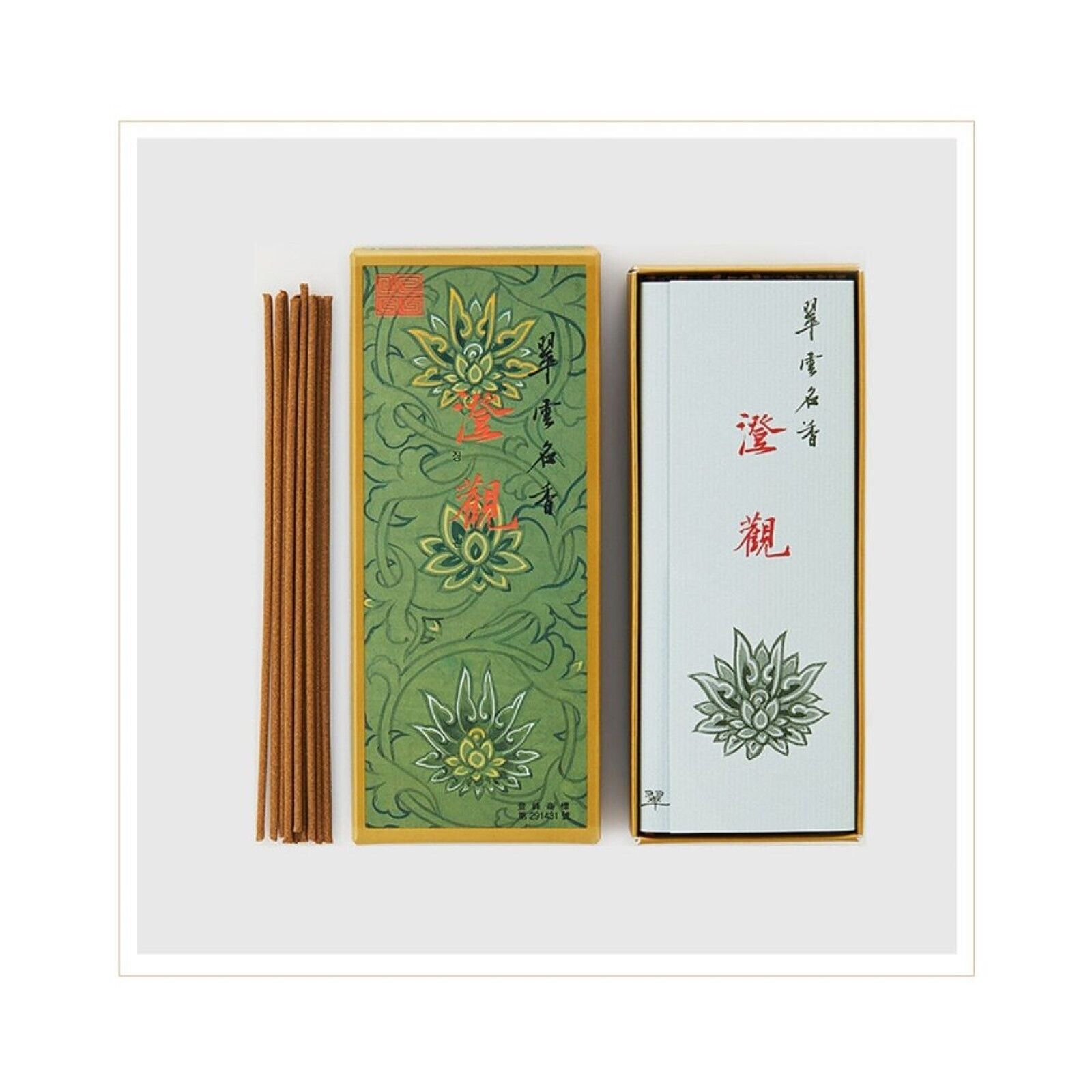 Temple Incense Jing Kwan (Clear Gaze) Oriental Incense 120 Stick Box