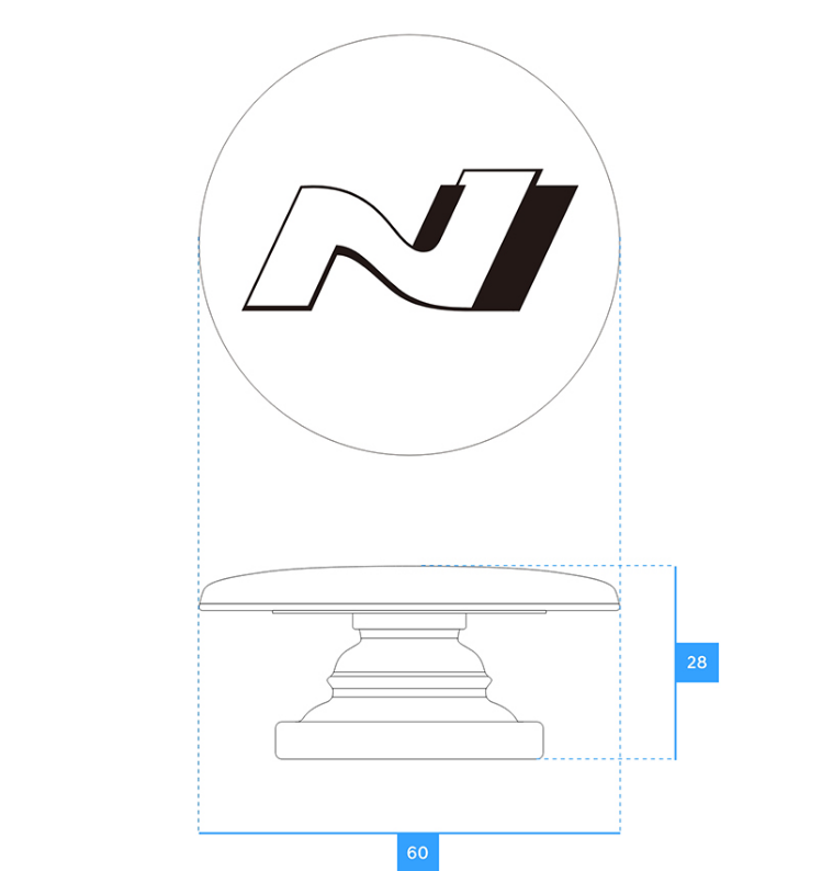 [N COLLECTION] Hyundai N Wheel Cap Griptok Phone Grip Tok N Performance