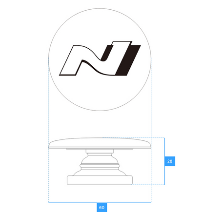 [N COLLECTION] Hyundai N Wheel Cap Griptok Phone Grip Tok N Performance