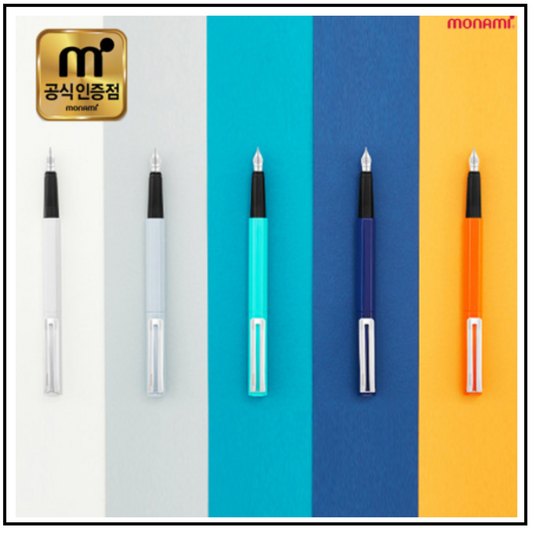 MONAMI 153 Neo Fountain Pen Set Package F NIP 5 Colors / Korea